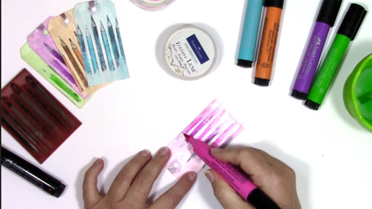Making coordinating pearl backgrounds with Faber-Castell Pitt Pens