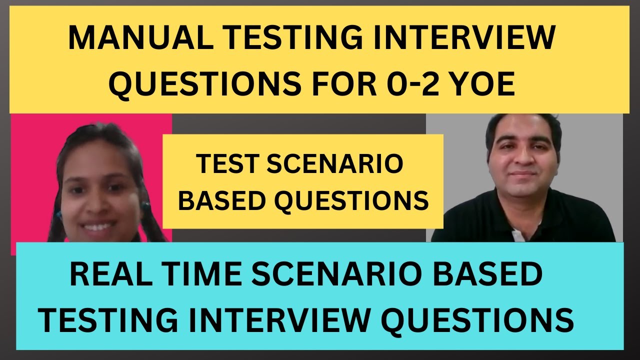 Manual Testing Interview Questions and Answers  - Manual Testing Mock Interview