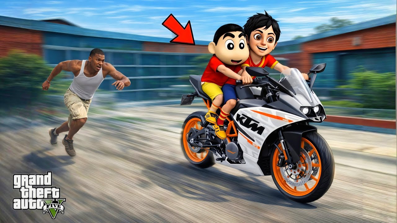 GTA 5 : FRANKLIN NEW KTM RC 390 BIKE 