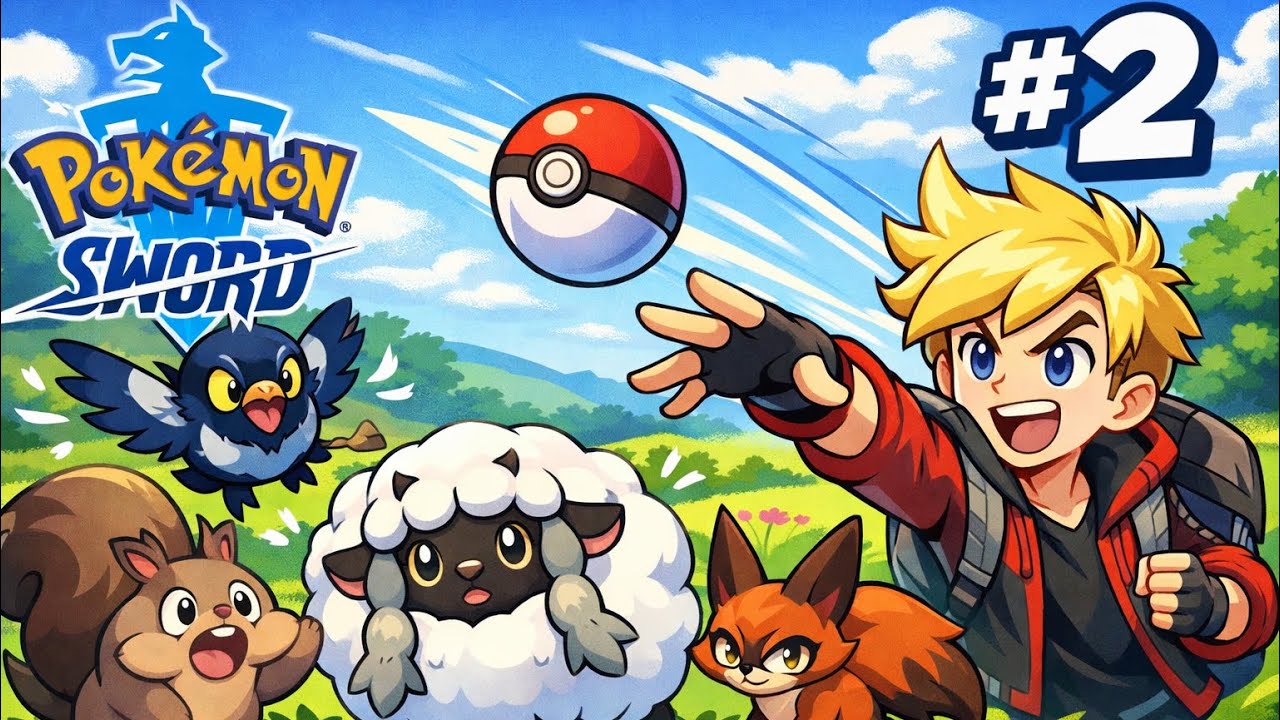 Pokemon Sword #2 - Catching our first wild pokemon!