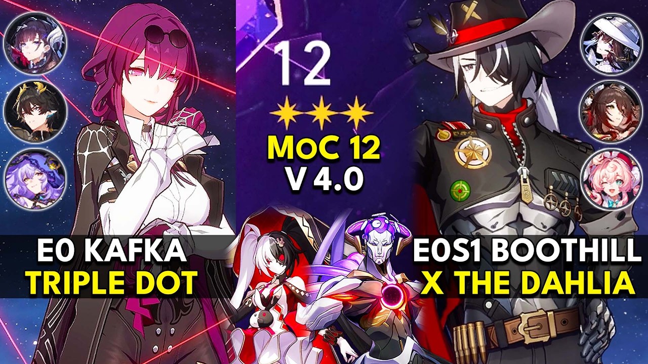 E0 Kafka DoT & E0S1 Boothill x Dahlia | Memory of Chaos Floor 12 (3 Stars) | HSR 4.0