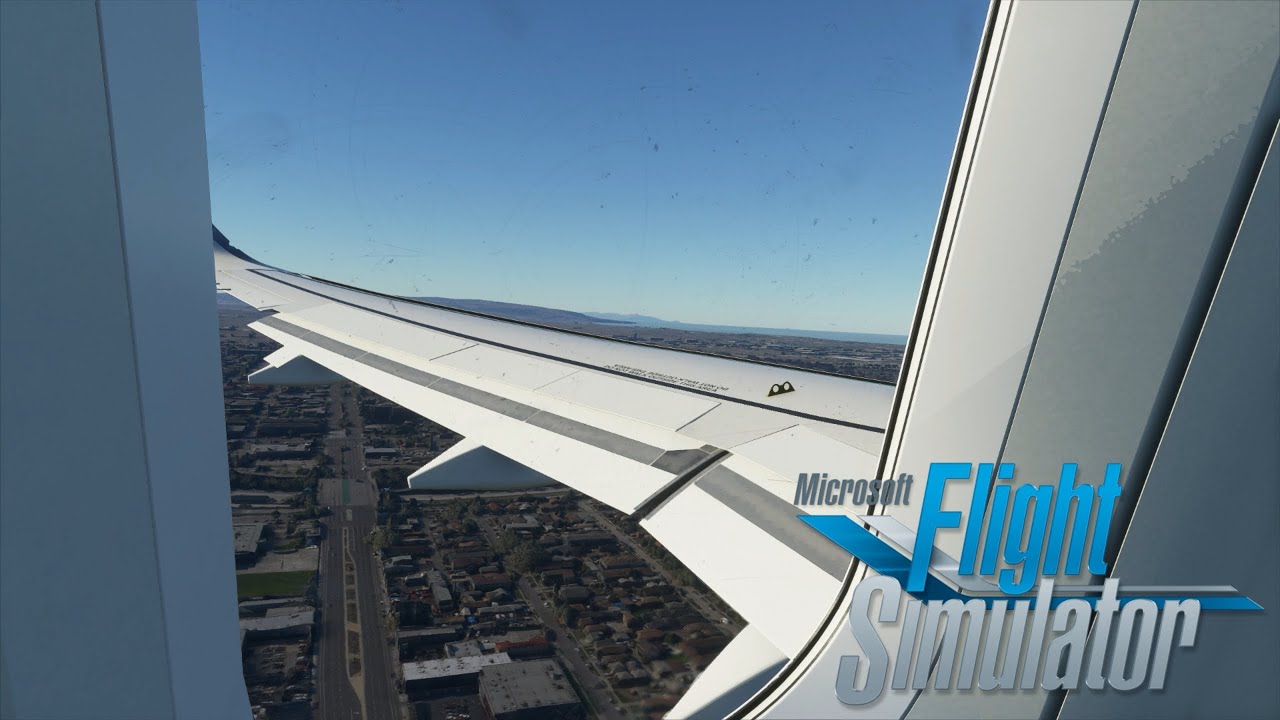 Microsoft Flight Simulator (FS2020) | Wing View Landing in Los Angeles (KLAX)