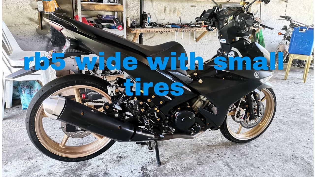 RB5 install small tire  70 80 17 front  90 80 17 rear