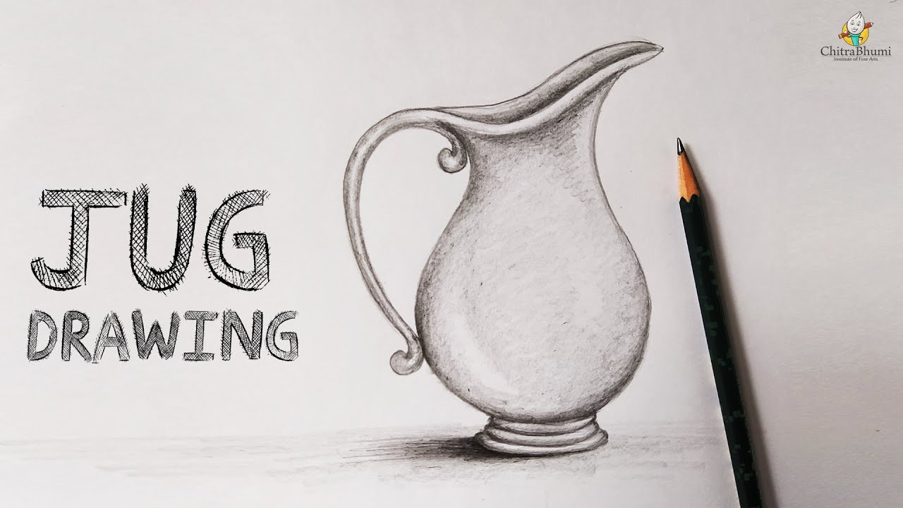 How To Draw a Jug | Beautiful Water Jug Drawing wit Only 2B Pencil Shading | Still Life Drawing
