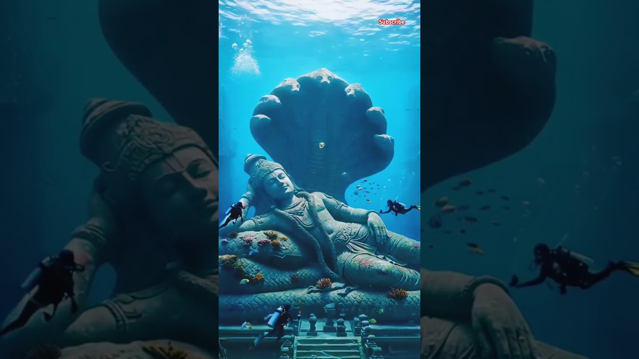Dwarika Nagari Arab sagar mei paye gaye hain #facts #trendingshorts #dwarka #mandir #animals #yt