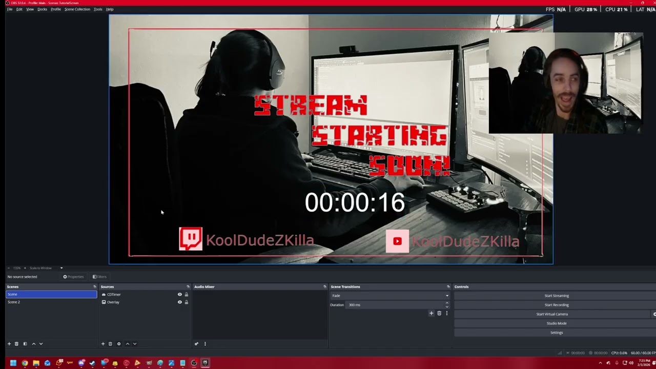 OBS Studio | Create a Countdown Timer | NO DOWLOAD REQUIRED