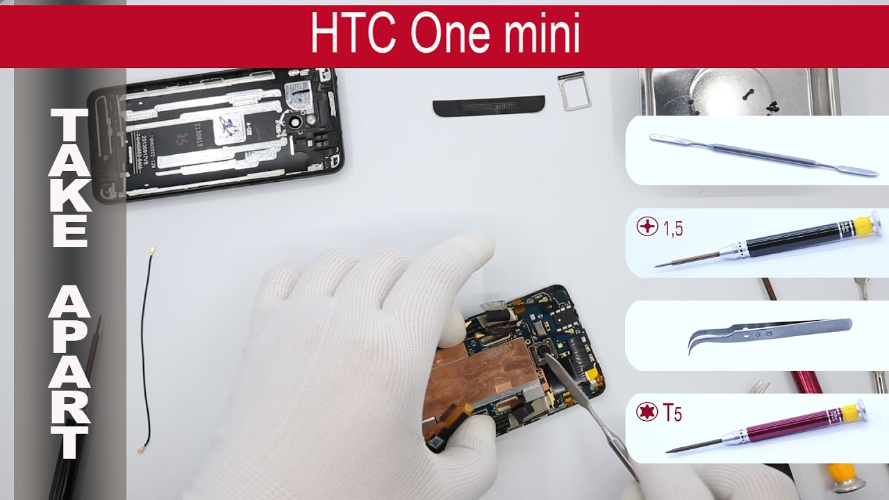 Как разобрать 📱 HTC One Mini HTC M4 / 601e / 601s (PO58200) Разборка и ремонт
