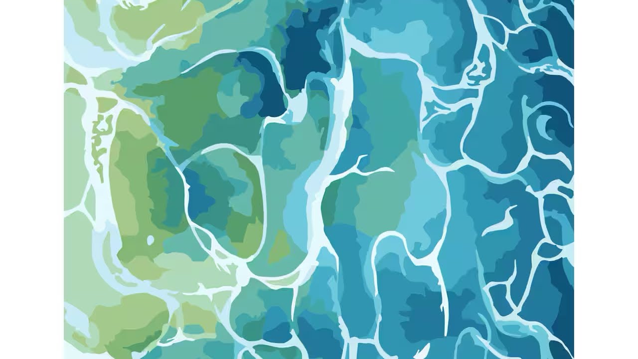 Abstract Ocean Vibes on canvas part 1