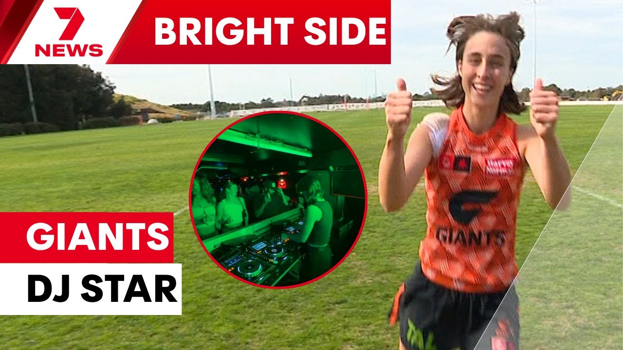 GWS Giants forward Georgia Garnett spinning discs as a DJ | 7NEWS