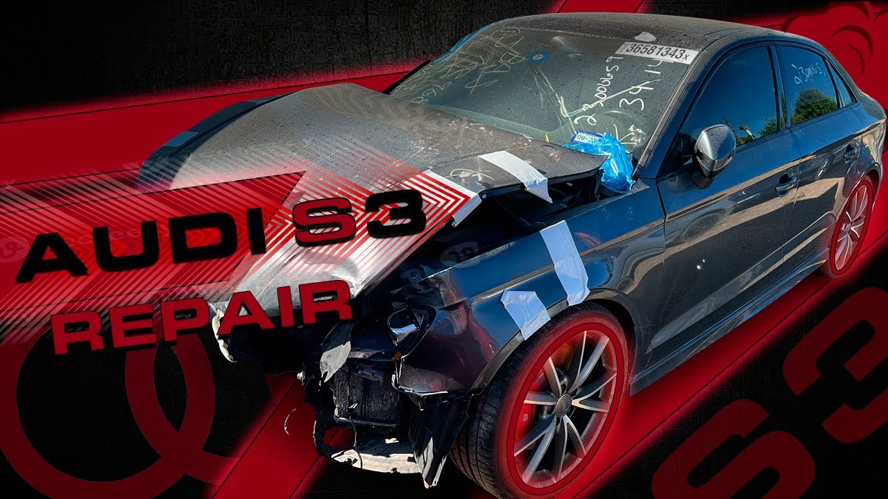 AUDI S3. Front end rebuilding. Ремонт переда.