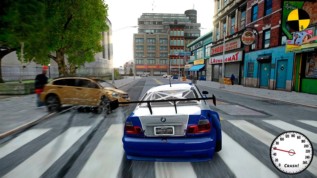 GTA 4 Crazy BMW M3 GTR Crashes Ep.62