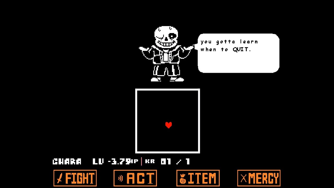 1 HP No-Hit Sans Fight [SPOILERS]