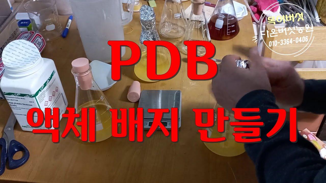 버섯배지 고체종균을 만들기 이전 액체배지 만들기