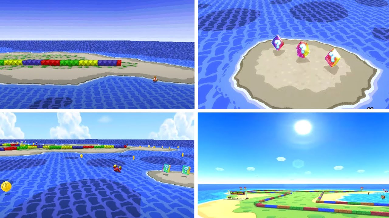 Mario Kart Series - All SNES Koopa Beach 2 Tracks (1992 - 2020)