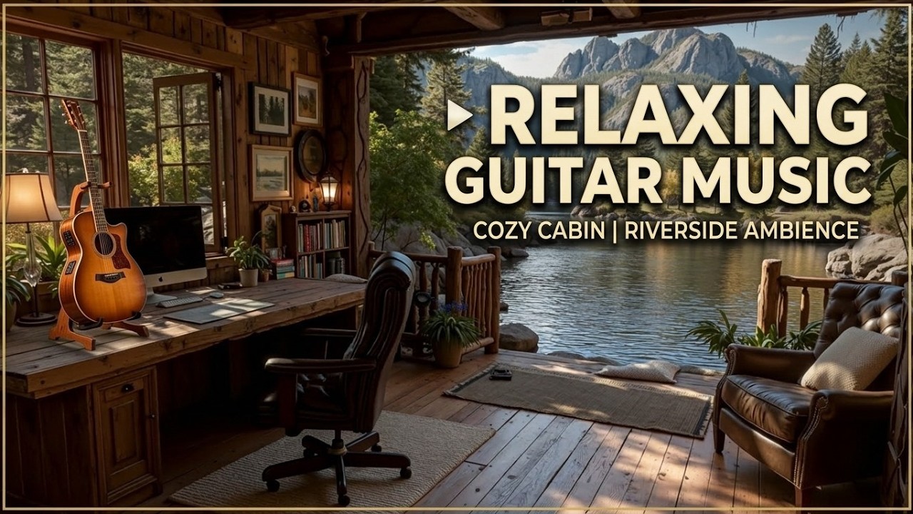 Плавная акустическая гитара и звуки природы для снятия стресса