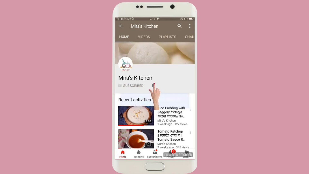 Mira's Kitchen intro for subscribe the channel