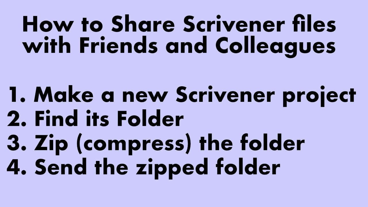Scrivener Workshop 001 (for Windows) -- How to Share a Scrivener Project