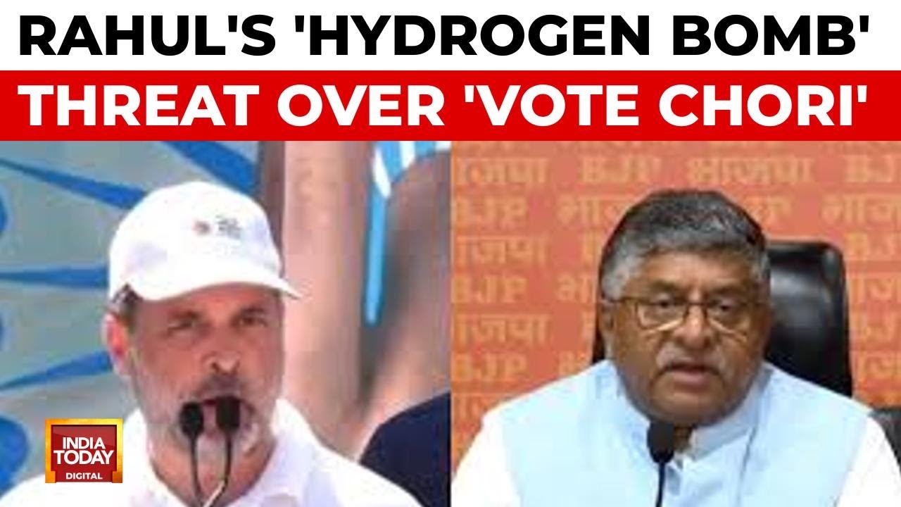 Rahul Gandhi's 'Vote Chori' Row: Promises 'Hydrogen Bomb' After 'Atom Bomb' | India Today News