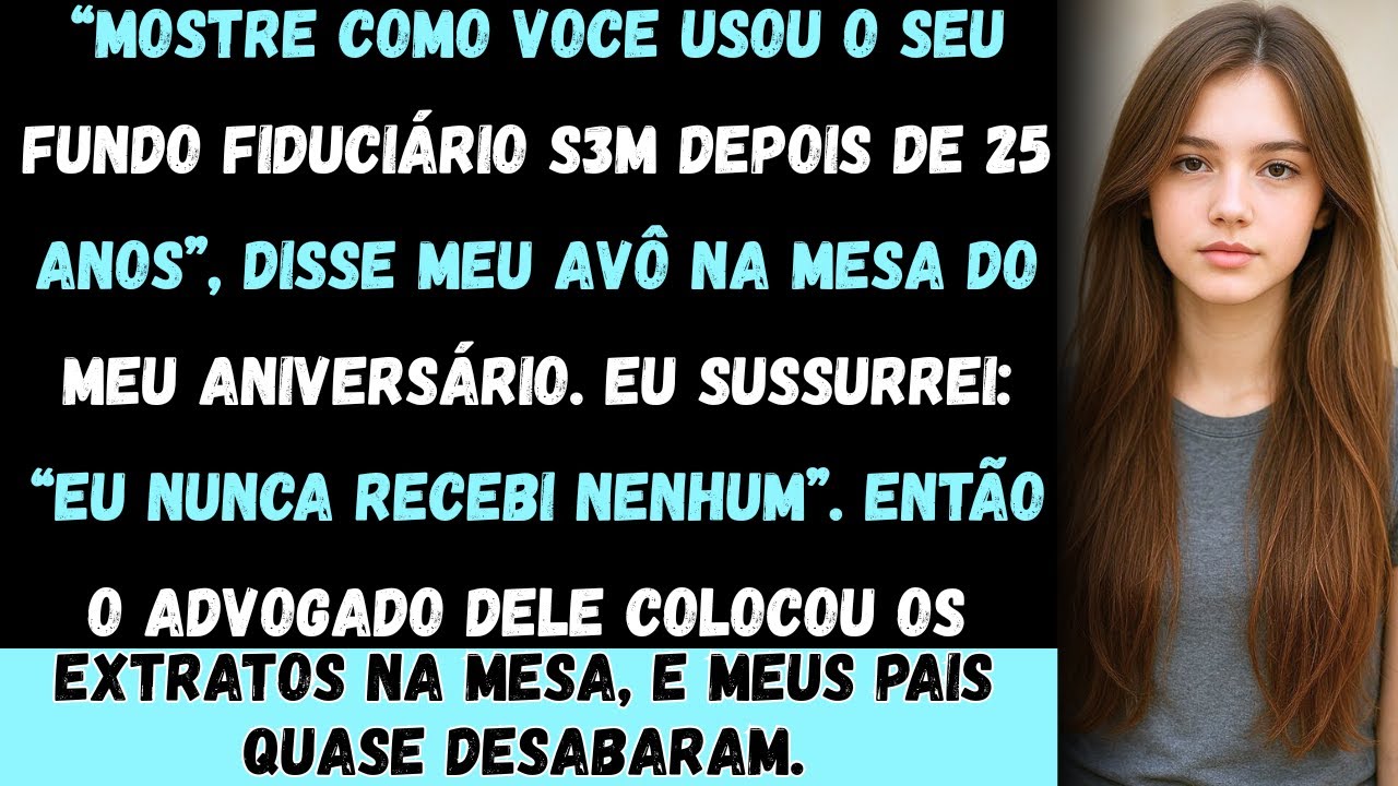 “Meus pais esconderam meu fundo fiduciário de 3 milhões de dólares por 25 anos e o vovô revelou tudo