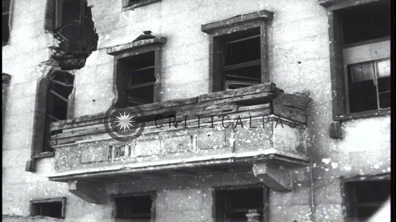 Damaged German Chancellery and Ministry of Propaganda building in Berlin, Germany...HD Stock Footage