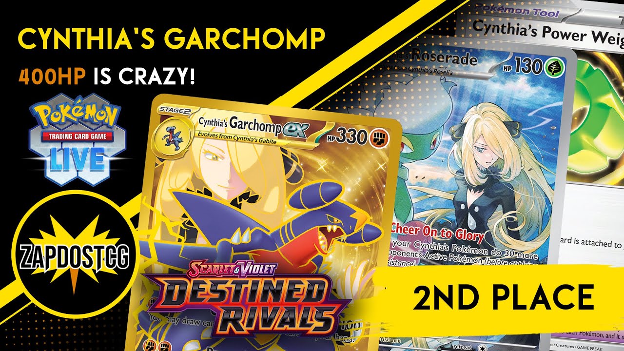 2nd Place Cynthia's Garchomp ex Deck Is Underrated! Destined Rivals (Pokemon TCG)
