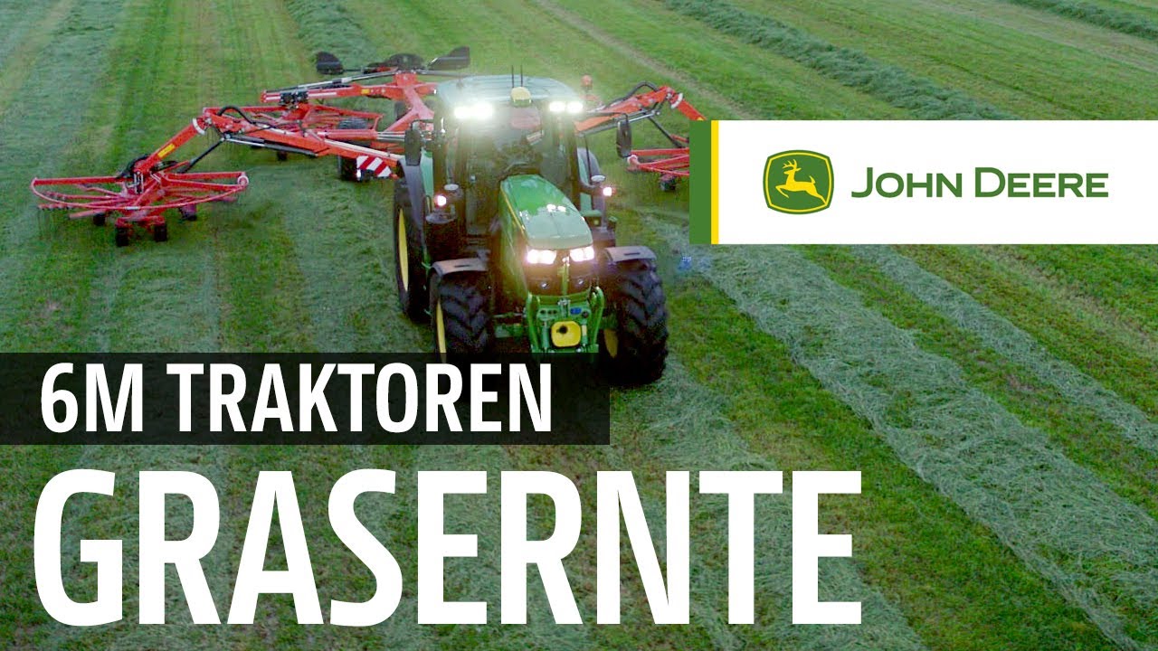 Die John Deere 6M-Schlepper GRASERNTE [Traktor 6155M und 6195M] | Neu 2019