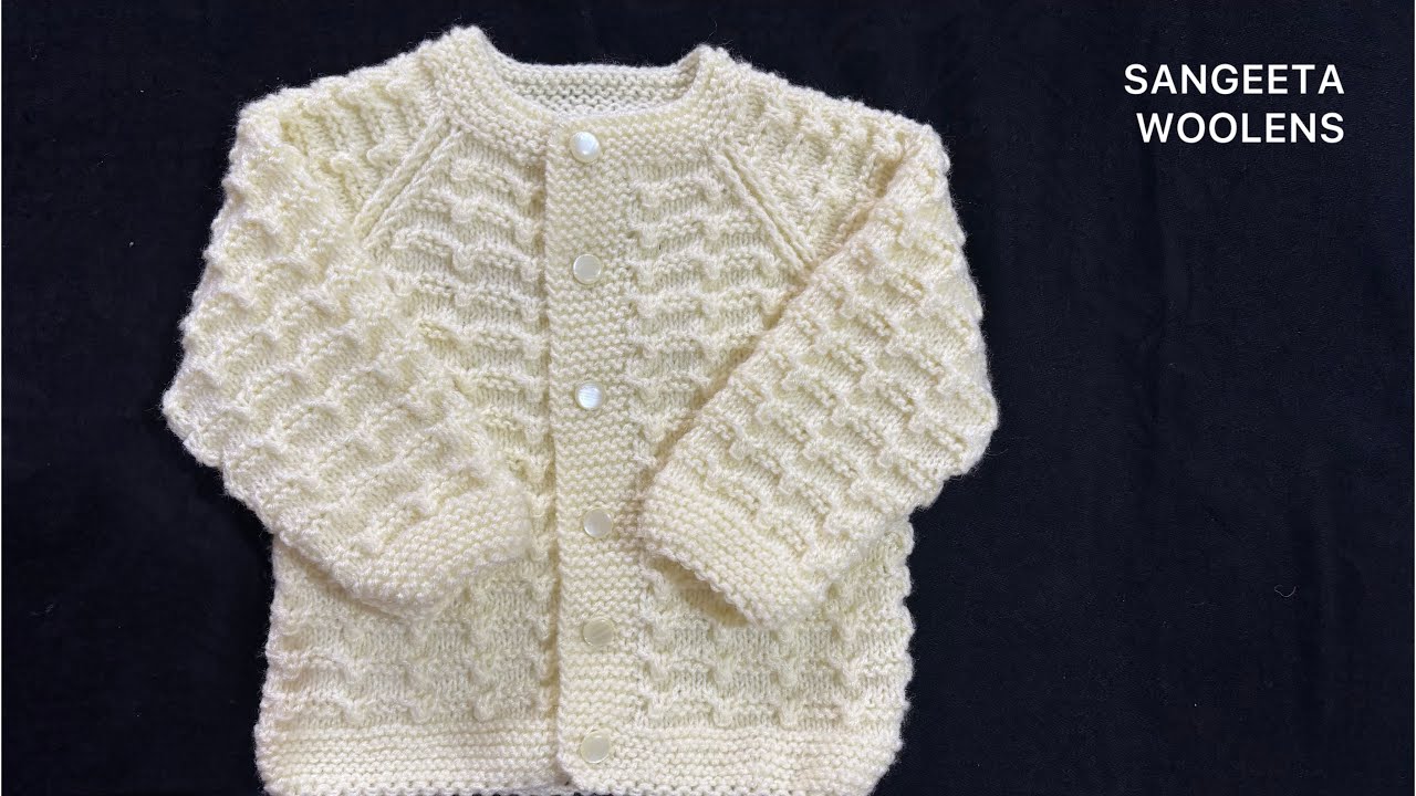 Full tutorial of new born baby sweater (0 to 3) months.