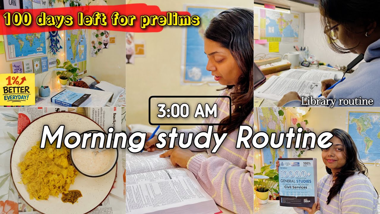 I Woke Up at 3 AM for UPSC Preparation😭 | library routine | UPSC Aspirants life in Delhi🔥#studyvlog 