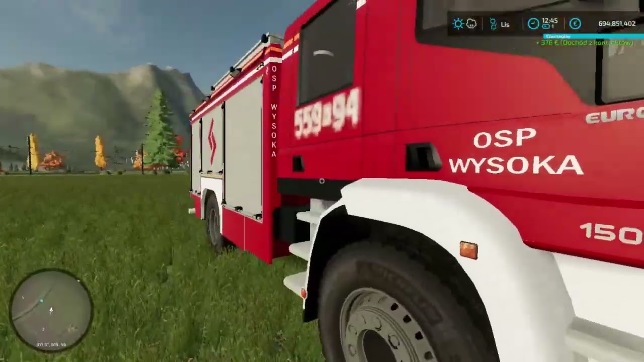 Wyjazd OSP Wysoka do palącej się beli