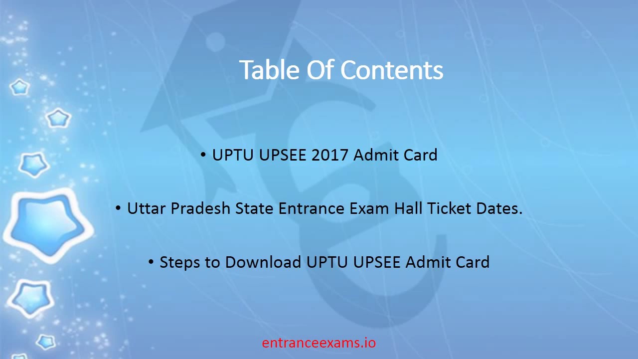 UPSEE Admit Card 2017 Download