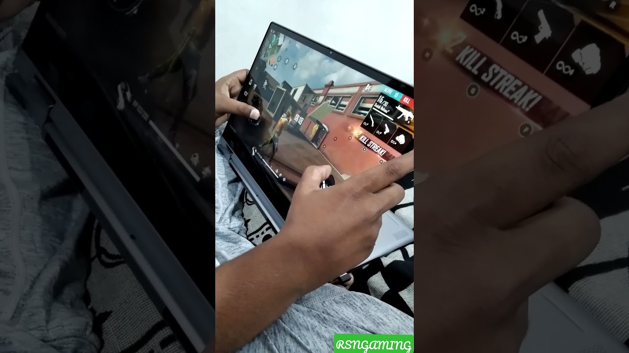 Playing freefire in 2in1 touchscreen laptop || Dell Inspiron 14 5406 2in1 laptop playing freefire