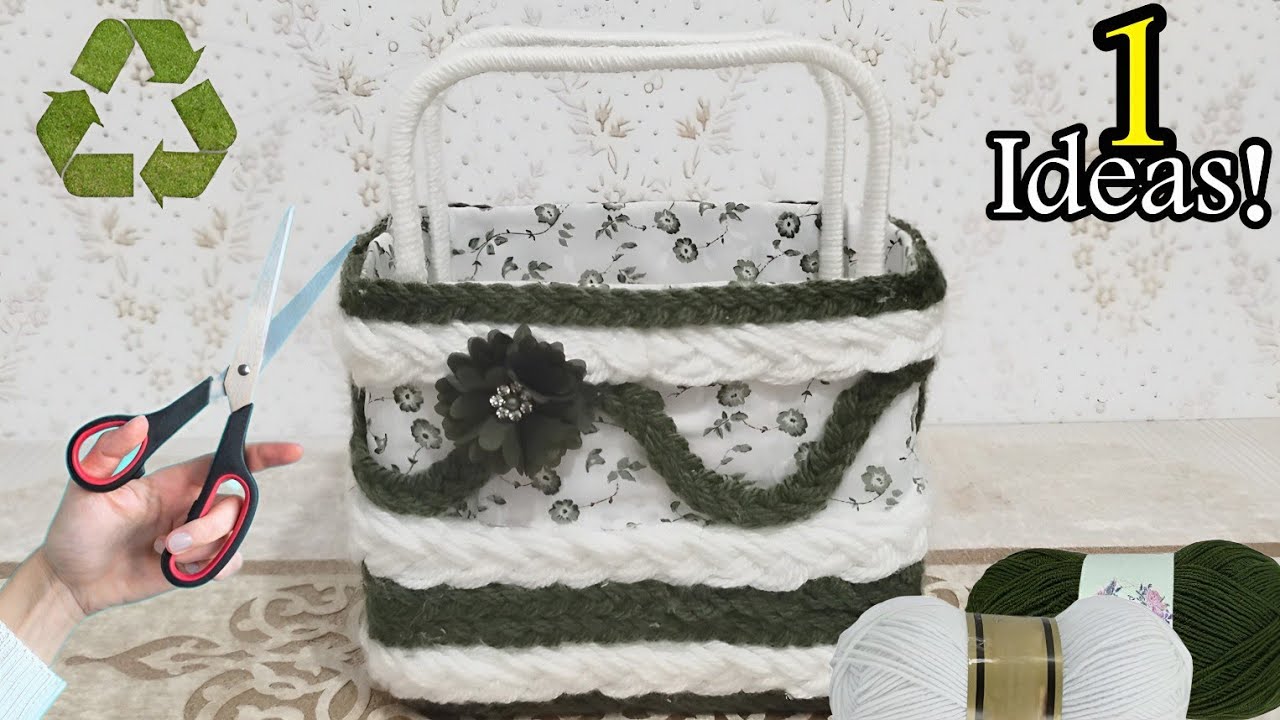 ♻️Before Throwing Away Plastic, Watch This Video!Make a Stylish Basket Using Recycled Materials😱✨