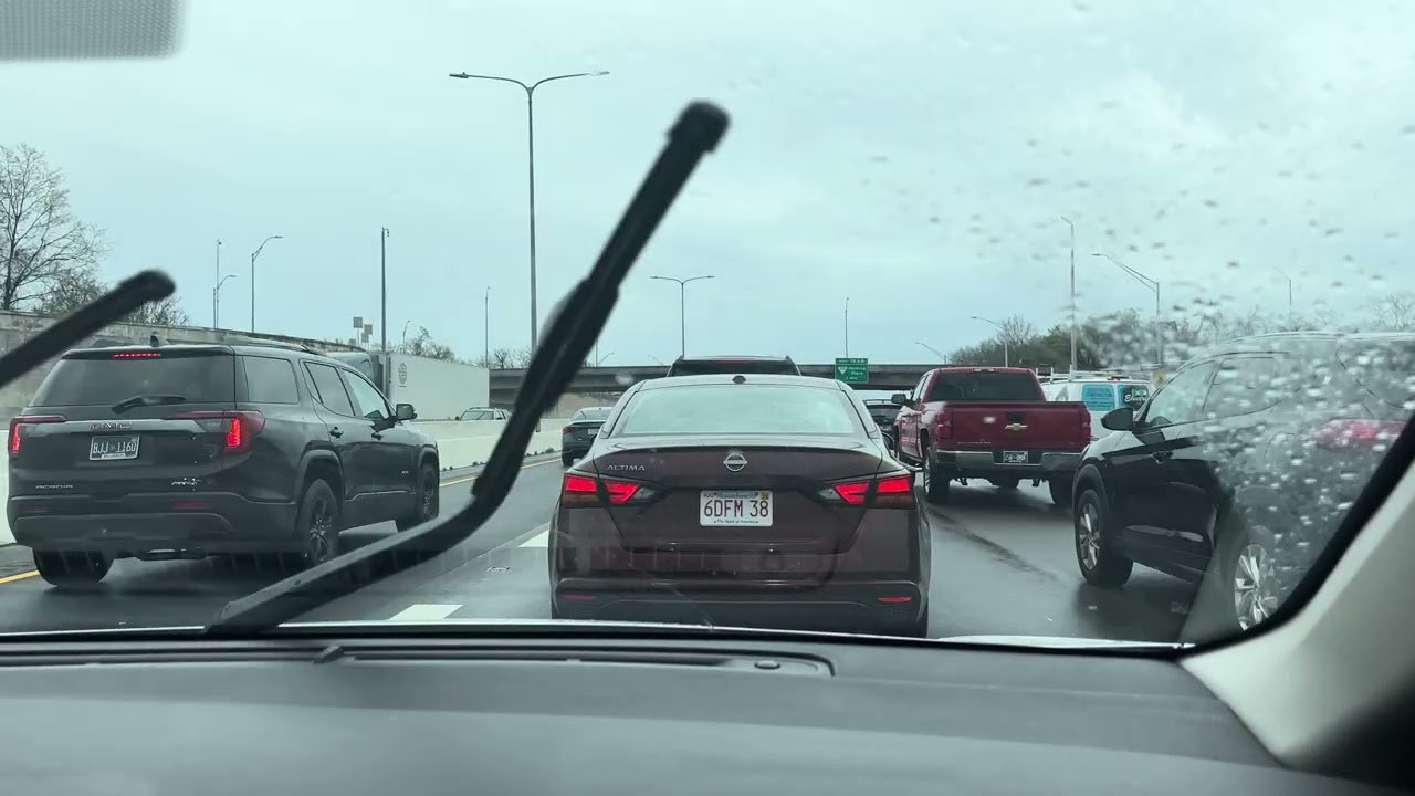 Severe Thunderstorm Commute Home - Why Was There Traffic?! ASMR 4K Unedited Commute 