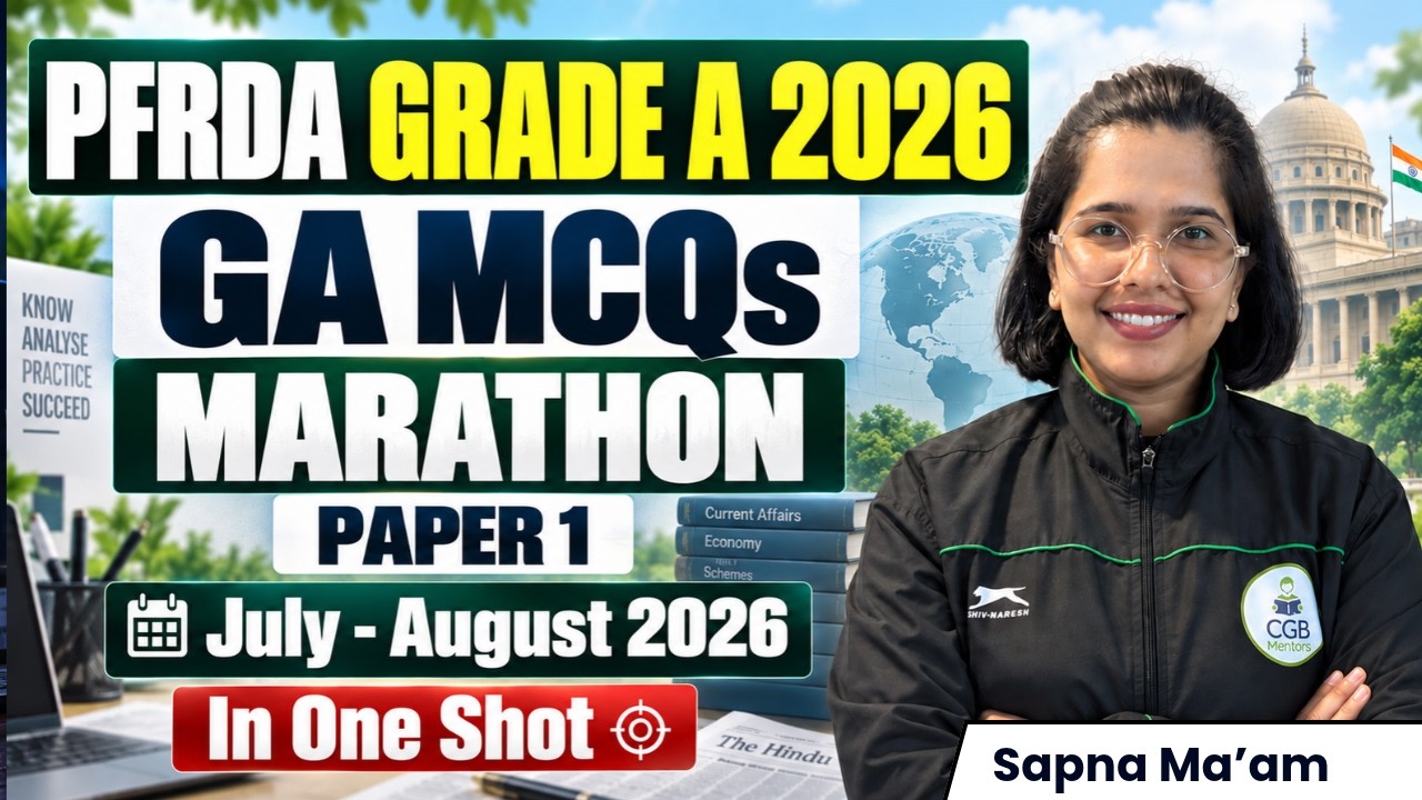 PFRDA Grade A 2026 | GA MCQs Marathon | Paper 1 | July&ndash;August 2026 | In One Shot
