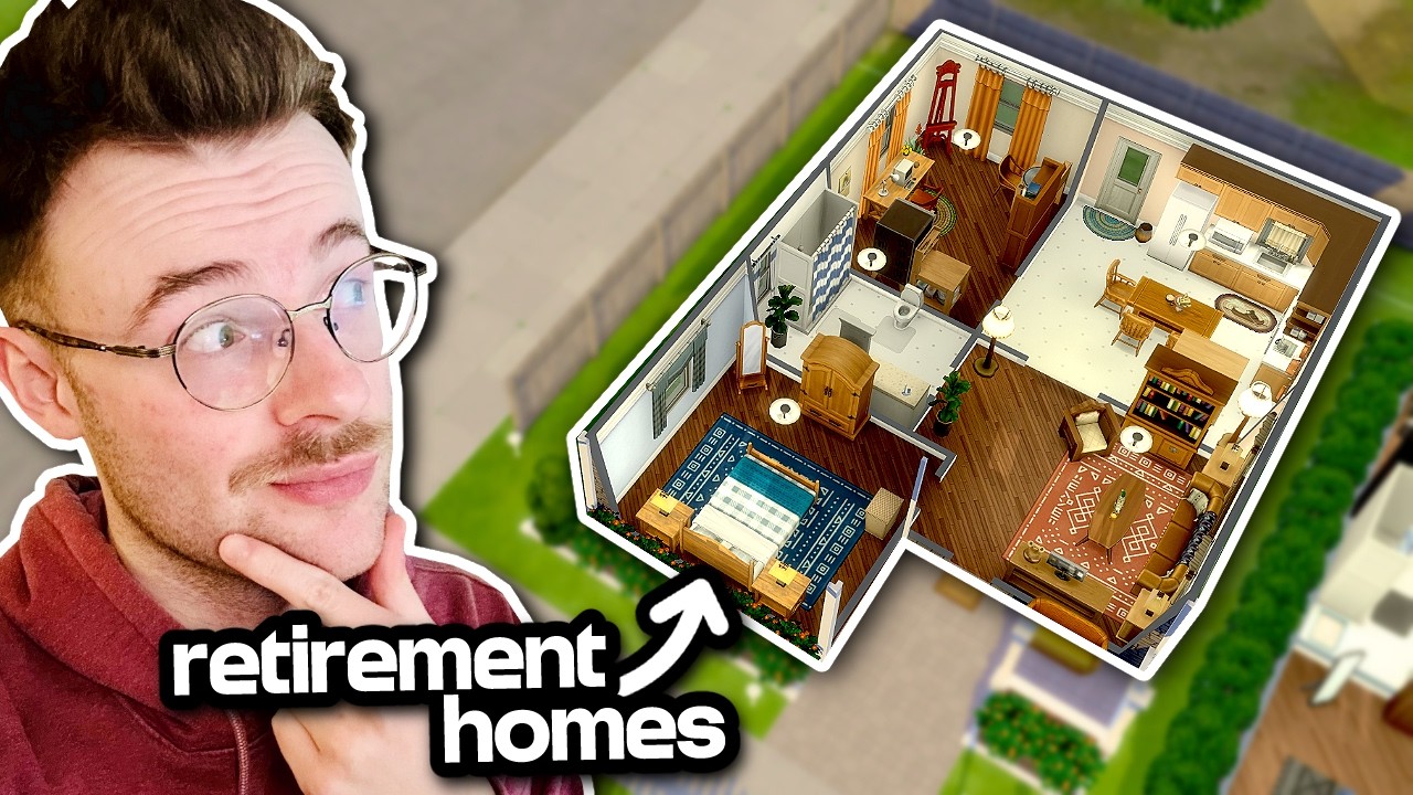 i built a row of retirement homes in The Sims 4 👴👵