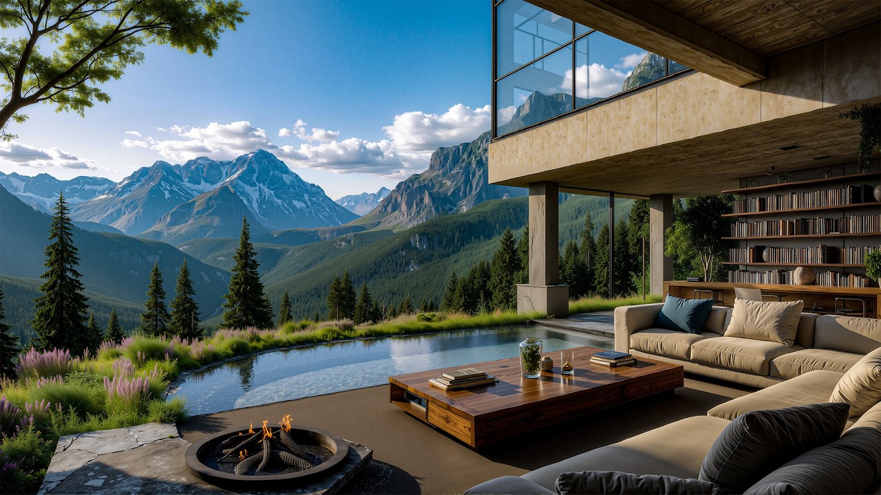 Dreamy Jazz Melodies And A Villa Patio In The Spring Forest - Spring Jazz And A Cozy Atmosphere