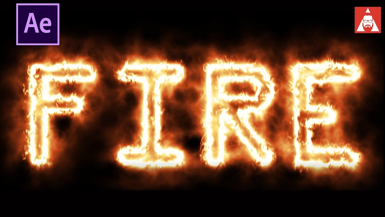 After Effects Tutorial - Burning Fire Text Effect