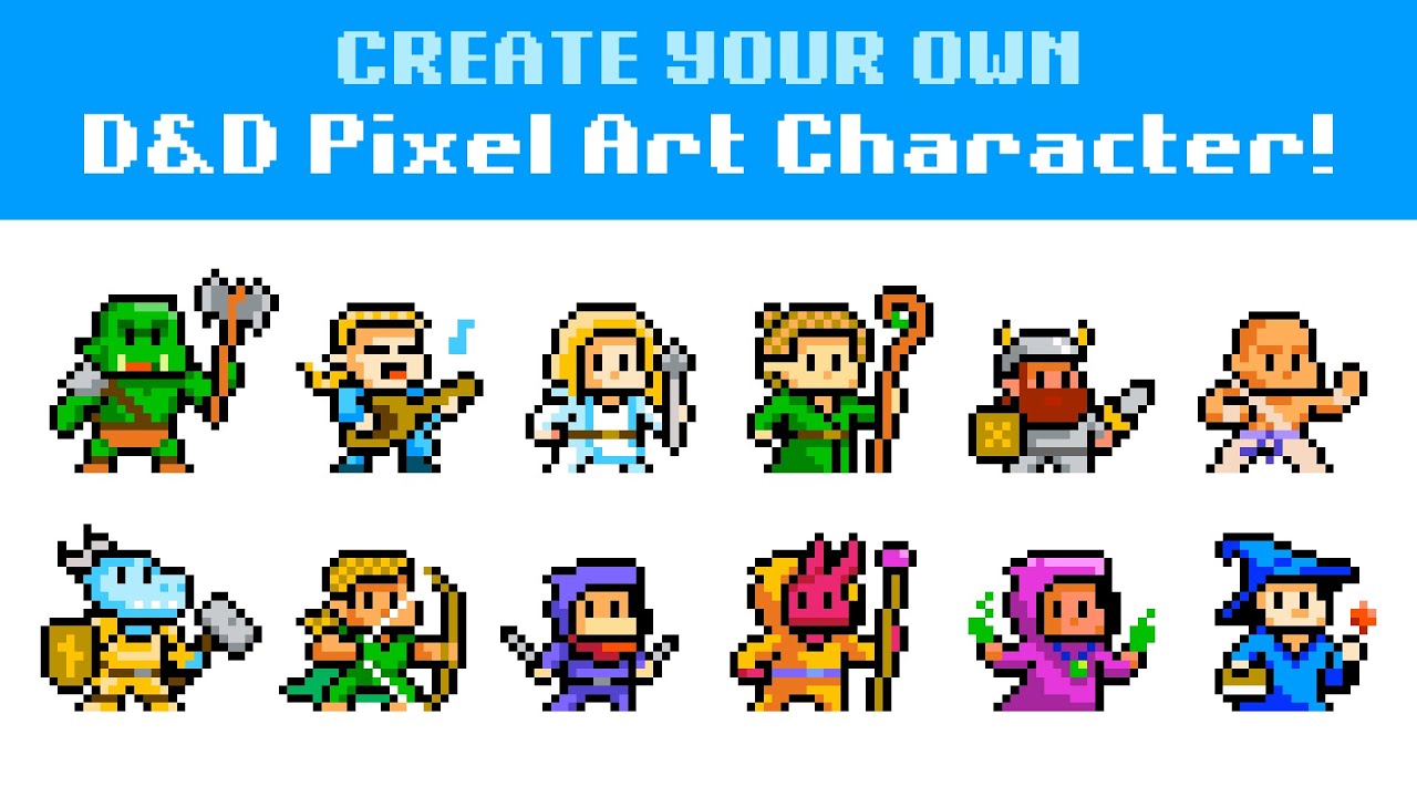 Create Your Own Pixel Art D&D Character!!!