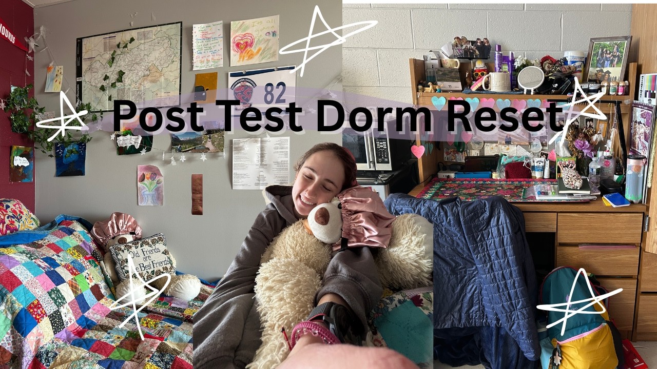 🏫Post Test Dorm Reset🧹(College Chronicles ep. 1)