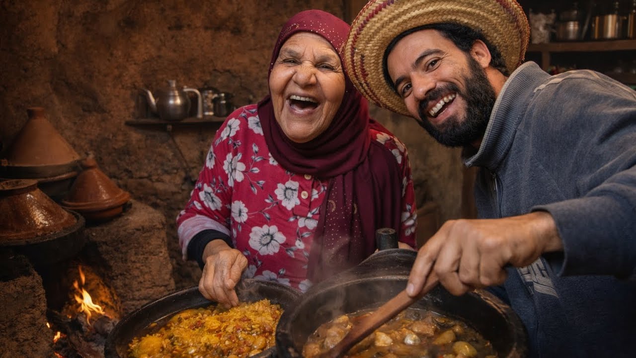 حياة البادية، تحضير فطور رمضان مع الجدة!!.. وأجواء عائلية دافئة😍❤️