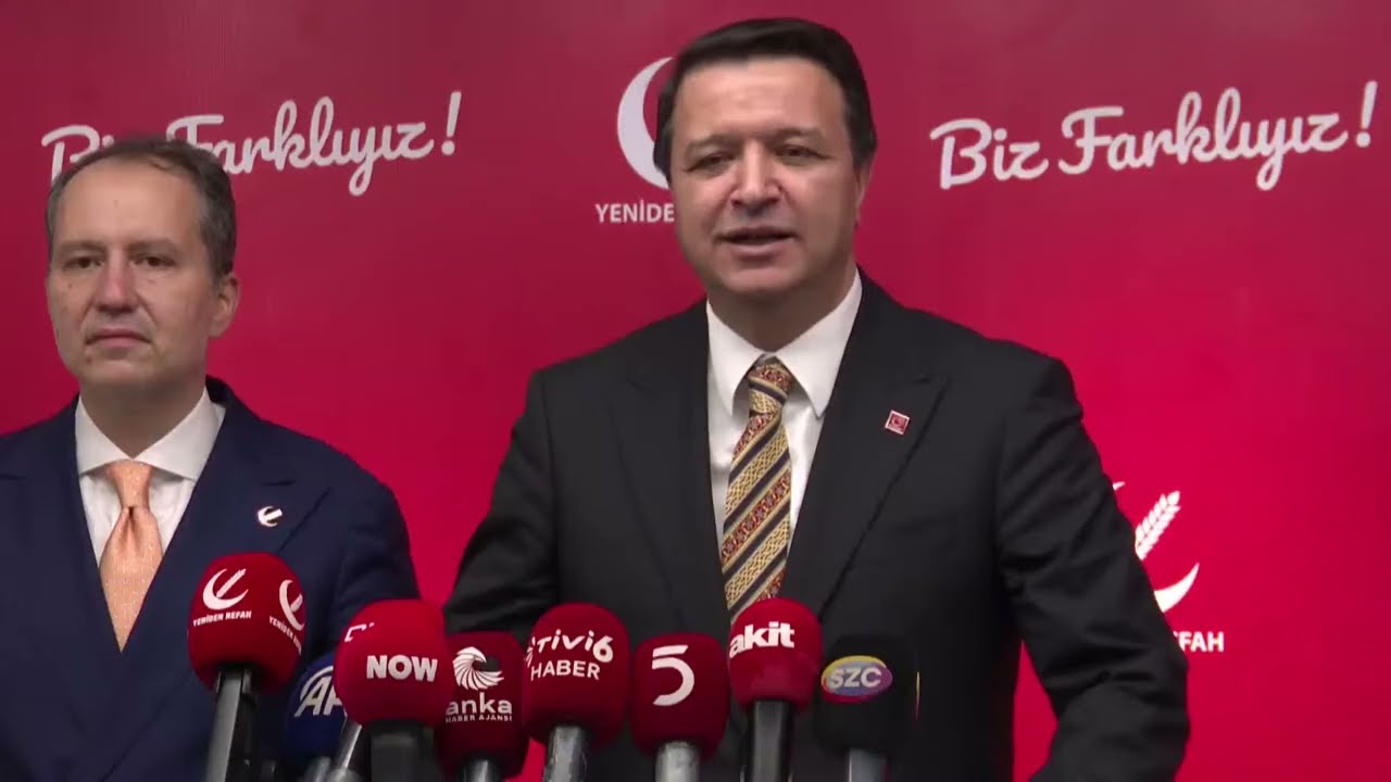 Genel Başkanımız Mahmut Arıkan ve Yeniden Refah Partisi Genel Başkanı Fatih Erbakan Basın Toplantısı
