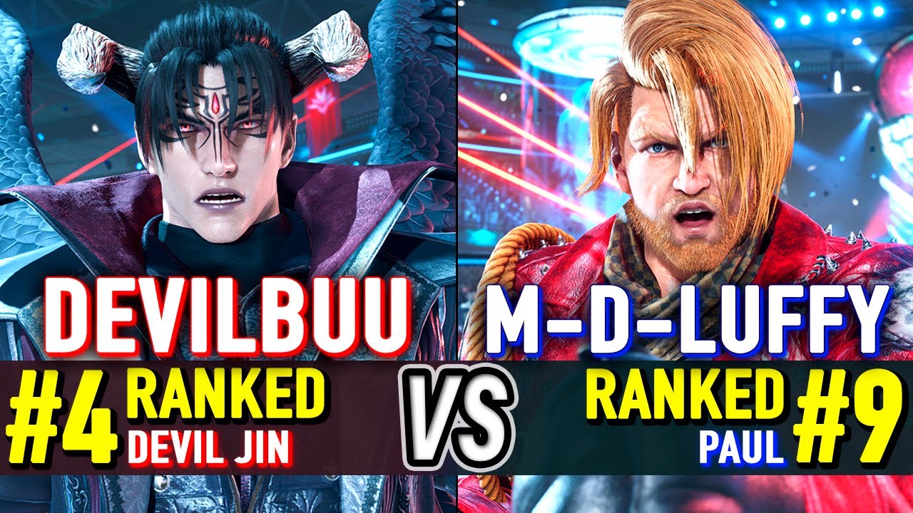 T8 🔥 DEVILBUU (#4 Ranked Devil Jin) vs M-D-LUFFY (#9 Ranked Paul) 🔥 Tekken 8 High Level Gameplay