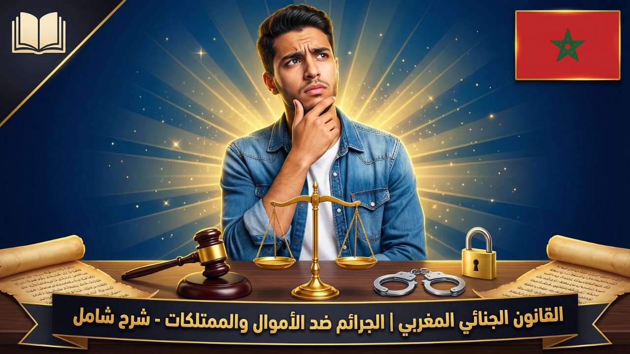 🔴 القانون الجنائي المغربي | الجرائم ضد الأموال والممتلكات - دليل شامل ومفصل 2025