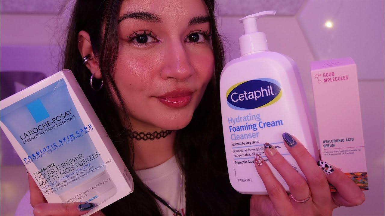 ASMR Skincare Haul 💅 Whispered + Tapping