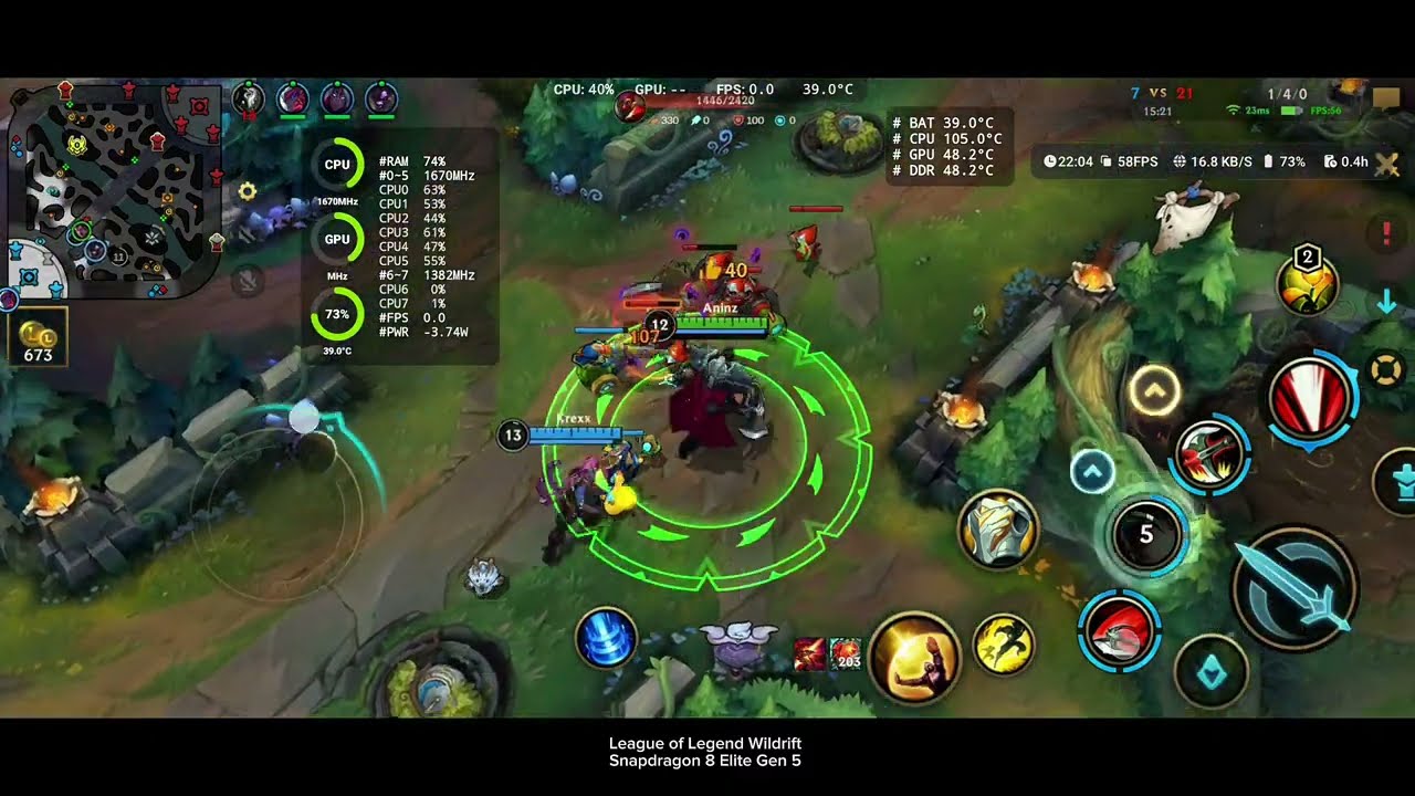 Snapdragon 8 Elite Gen 5 League of Legend Wildrift Android Gameplay 144fps