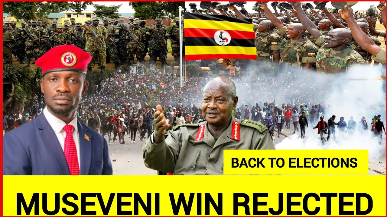 Breaking News! Museveni win rejected by Ugandans as babi wine calls for nationwide demonstrations