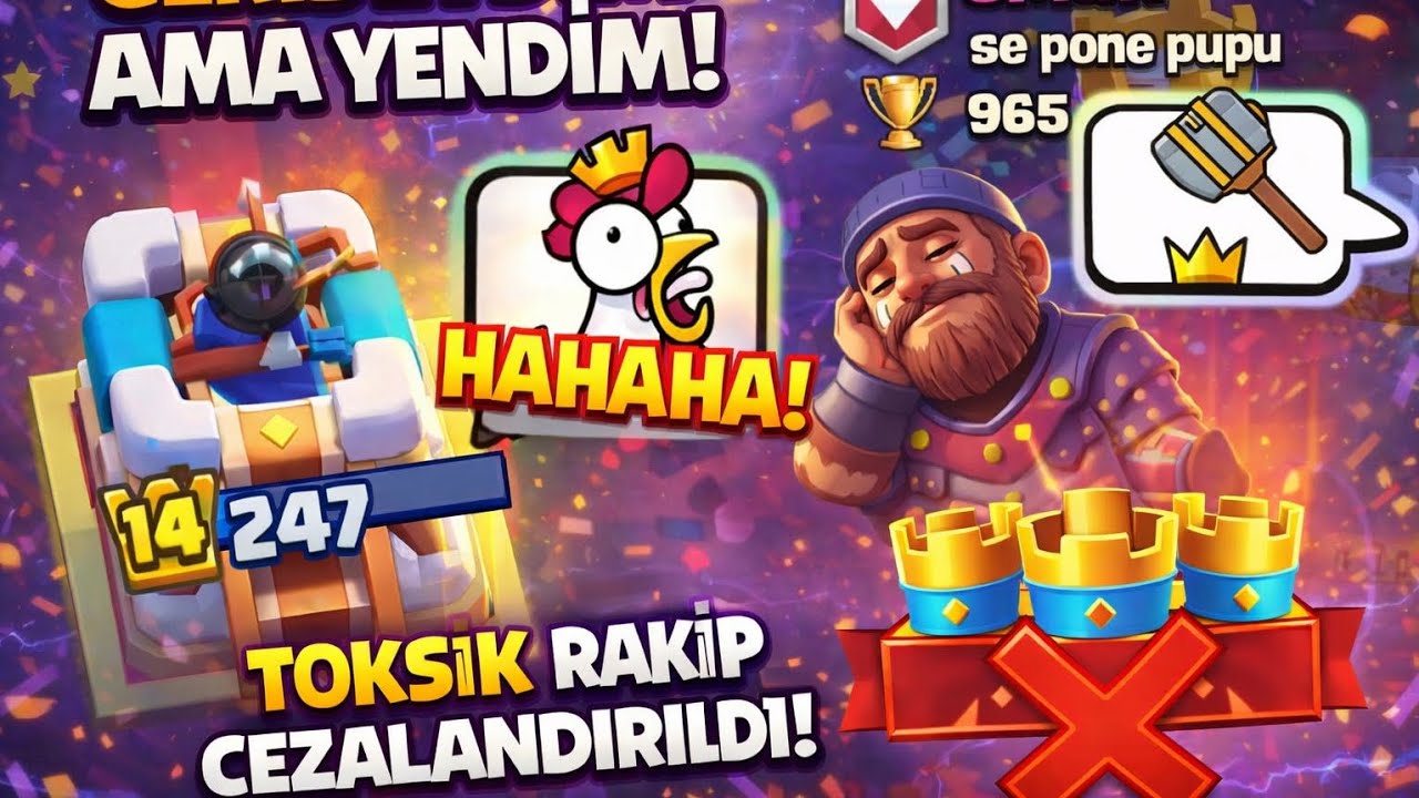 OYNARKEN GERİLDİM! | Clash Royale 