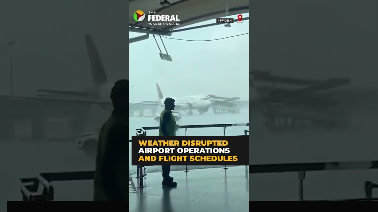 Strong winds damage 3 Air India aircraft at Delhi airport | #shorts