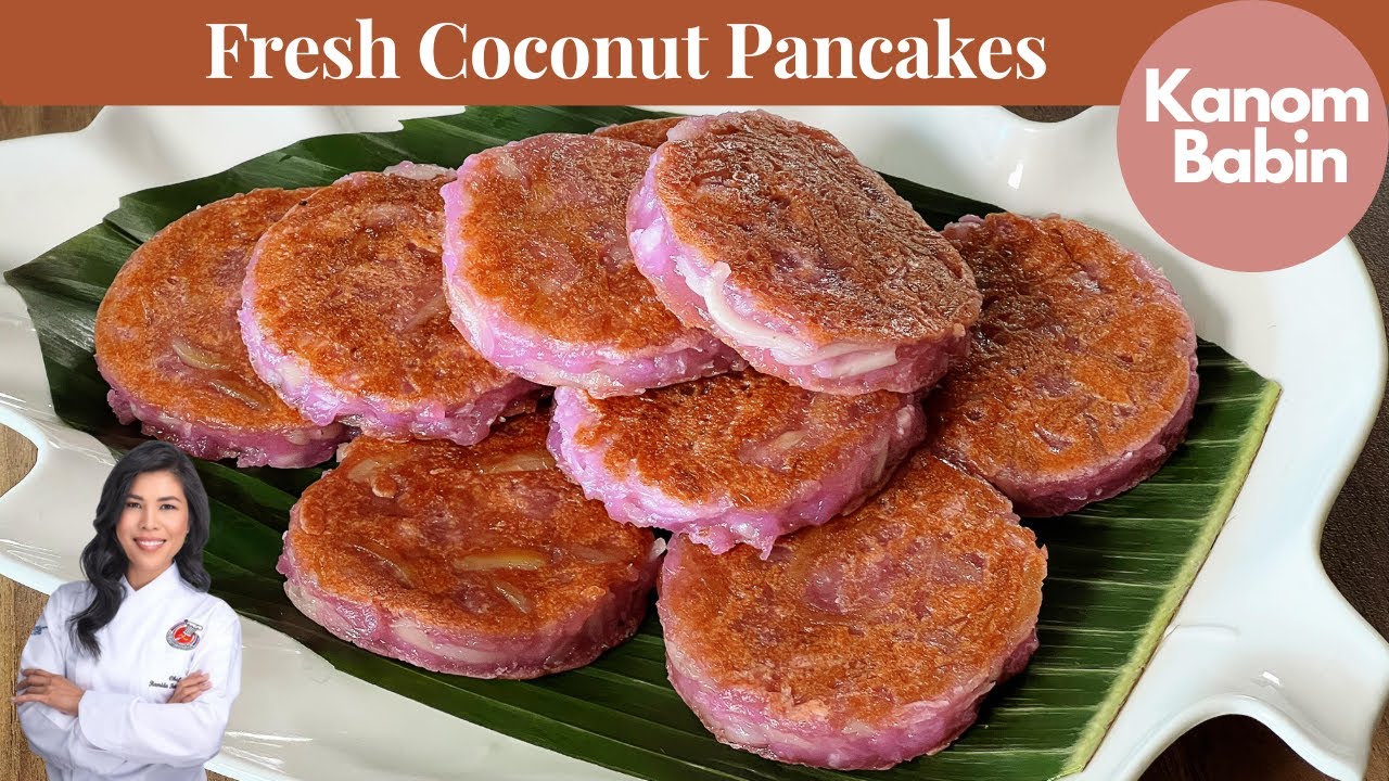 It’s Perfect Aroma Of Coconut Milk/ Fresh Coconut Pancakes/ khanom Babin