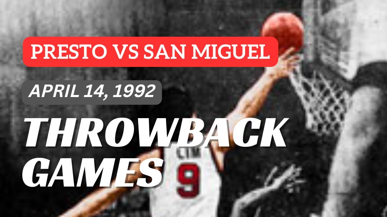 PRESTO vs SAN MIGUEL | SAMBOY vs VERGEL | 1992 PBA First Conference | PBA Throwback Games